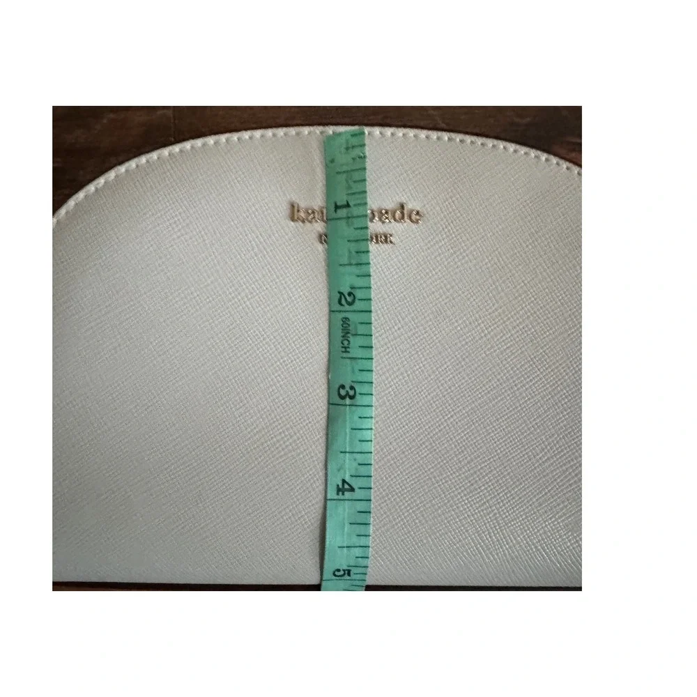 Kate Spade Perry Light Gray Saffiano Leather Dome‎ Crossbody Old Money NWOT